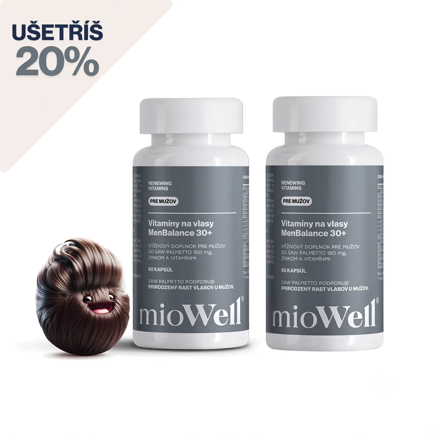 MenBalance 30+ kapsle se Saw Palmetto - Komplexní řešení proti vypadávání vlasů pro muže