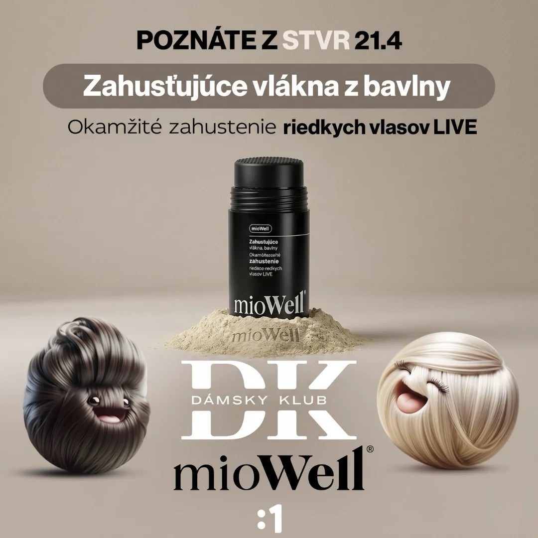 Zahušťující vlákna z bavlny pro řídké vlasy mioWell 5g