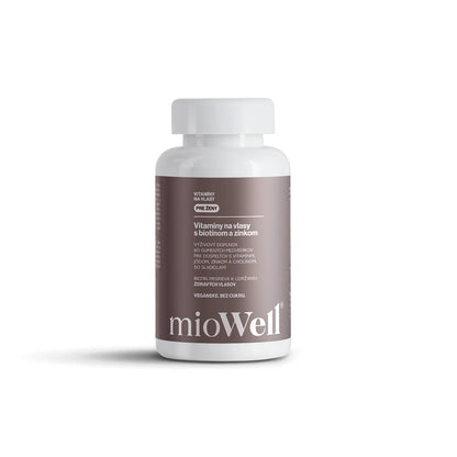 Vitamíny na podporu růstu vlasů s Biotinem na vlasy mioWell