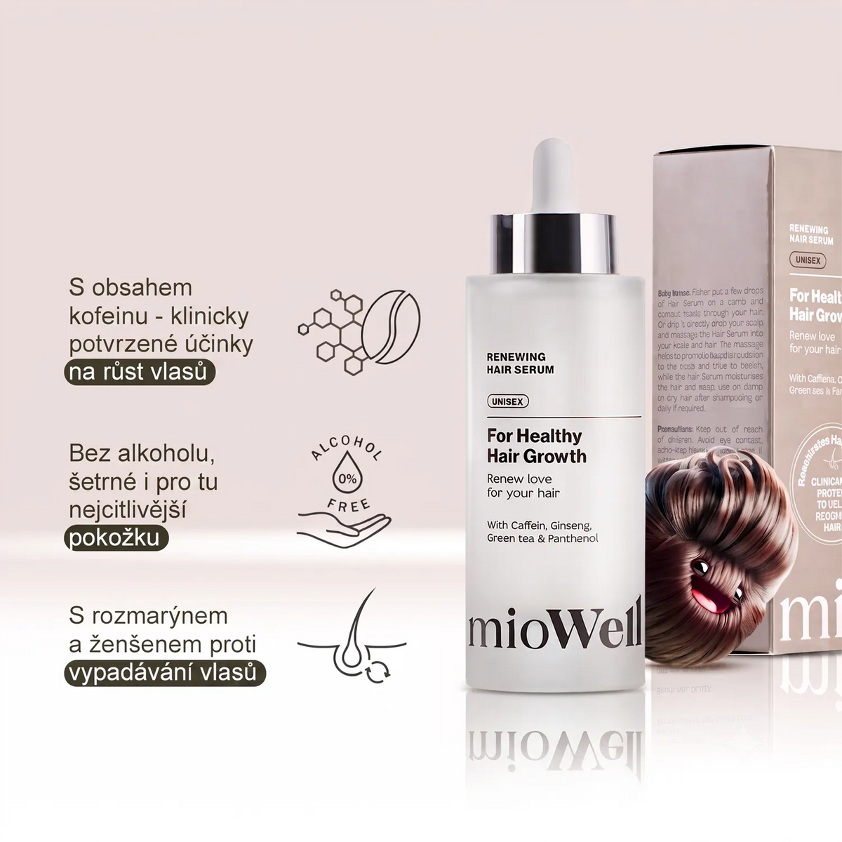 mioWell Renewing Sérum pro růst vlasů a pomoc proti vypadávání* XL 100ml