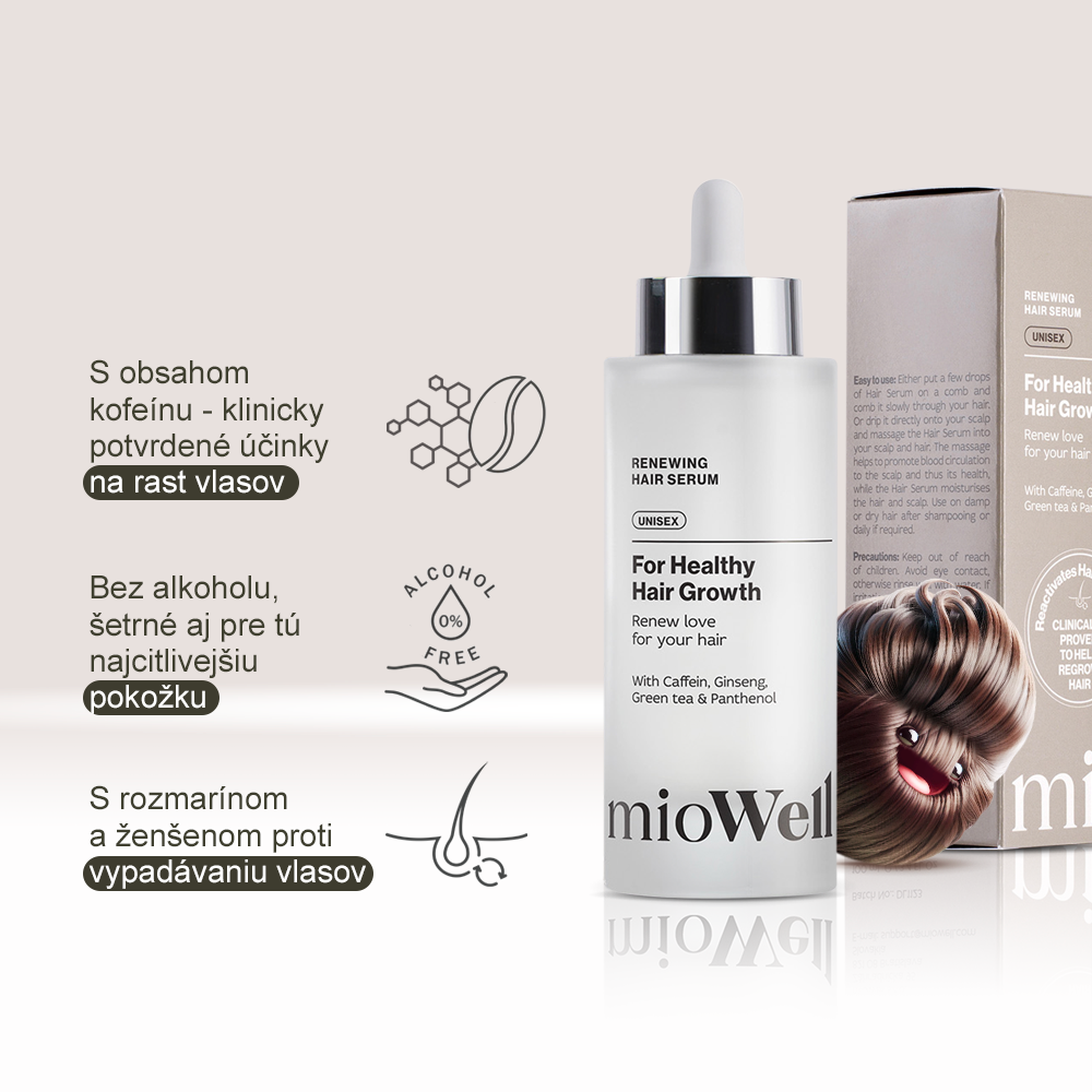 mioWell Renewing Sérum pro růst vlasů a pomoc proti vypadávání* XL 100ml