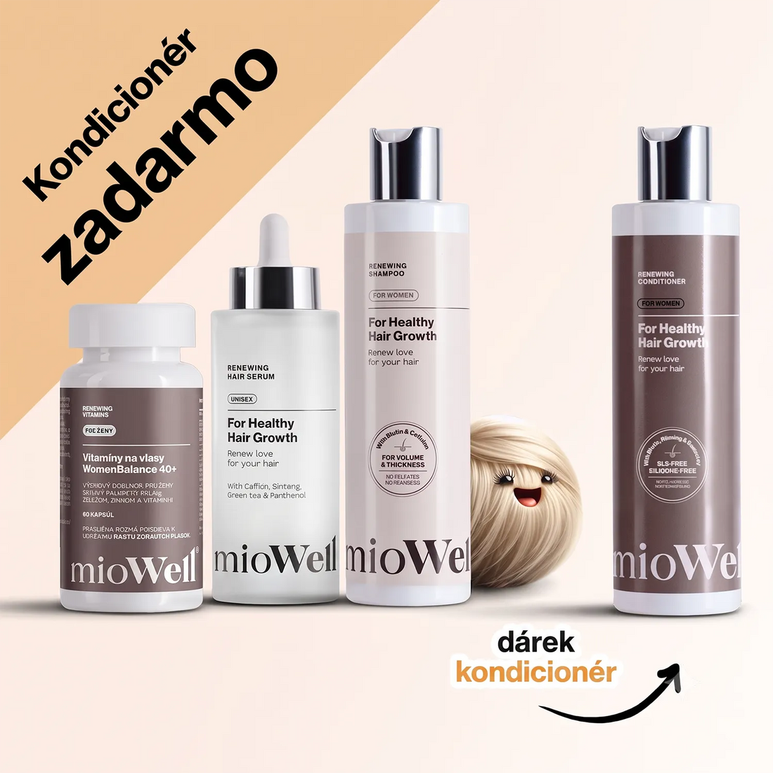 Kompletní program pro růst vlasů pro ženy - mioWell Synergic Protocol™️