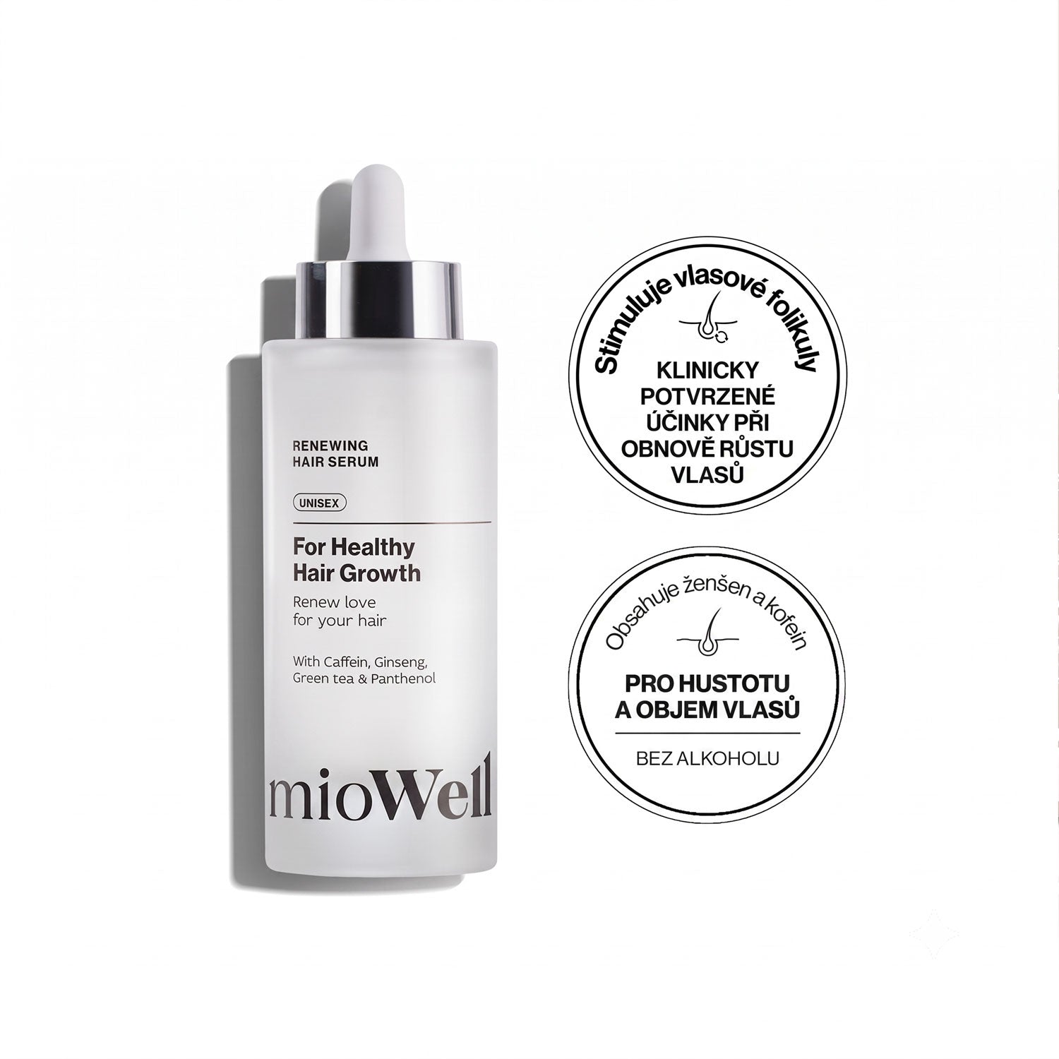 mioWell Renewing Sérum pro růst vlasů a pomoc proti vypadávání* XL 100ml