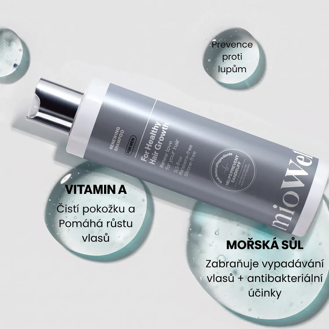 Šampón pro jemné vlasy pro muže mioWell 250ml