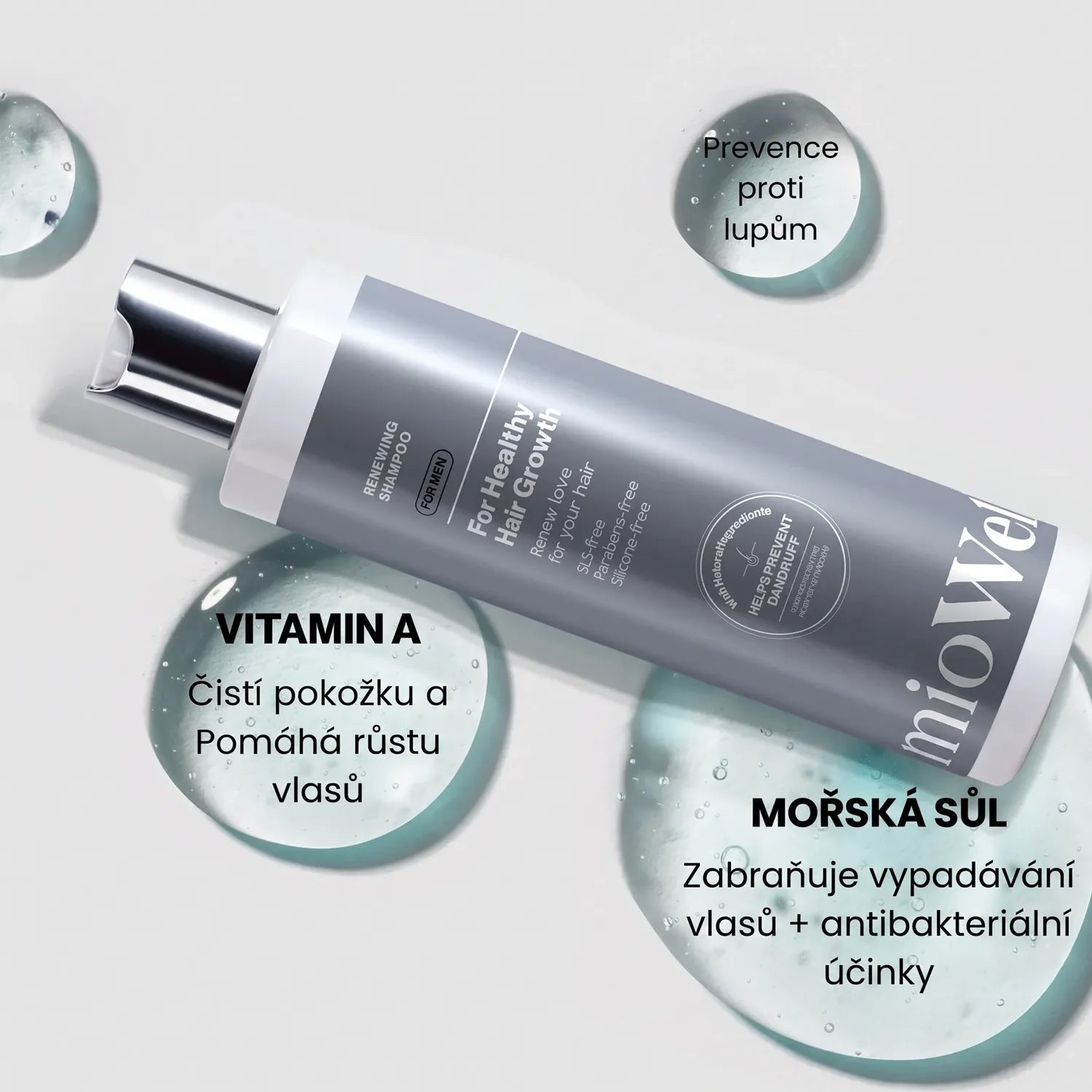 Šampón pro jemné vlasy pro muže mioWell 250ml