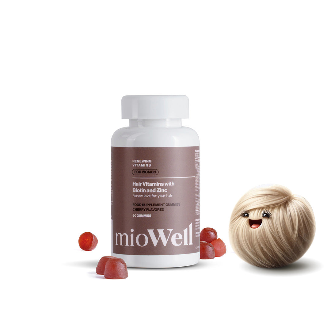 Vitamíny na podporu růstu vlasů s Biotinem na vlasy mioWell